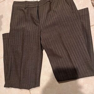 Petite Sophisticate Brown Pinstripe Pants